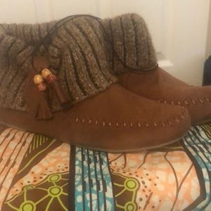 Moccasins camel, tan cognac